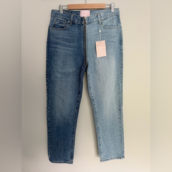 NWT Revice Ying Yang All Around Zipper High Rise Jeans Two Tone 32 - Picture 13 of 14
